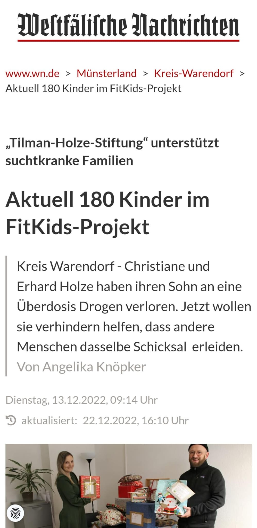 Geschenkesammlung für die FitKids